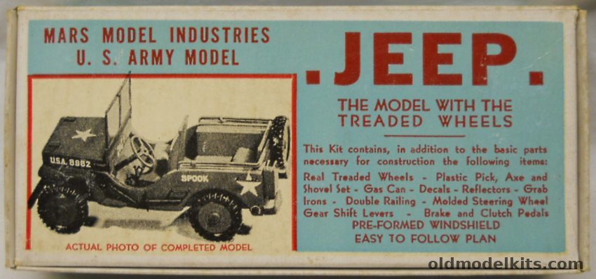 Mars Model Industries 1/24 US Army Jeep plastic model kit